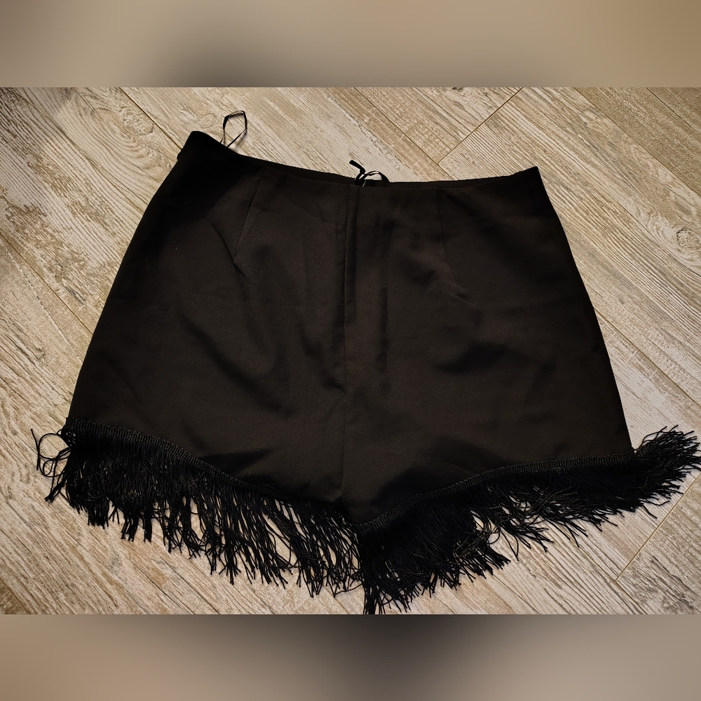 Sincerely Jules Black Fringe Shorts